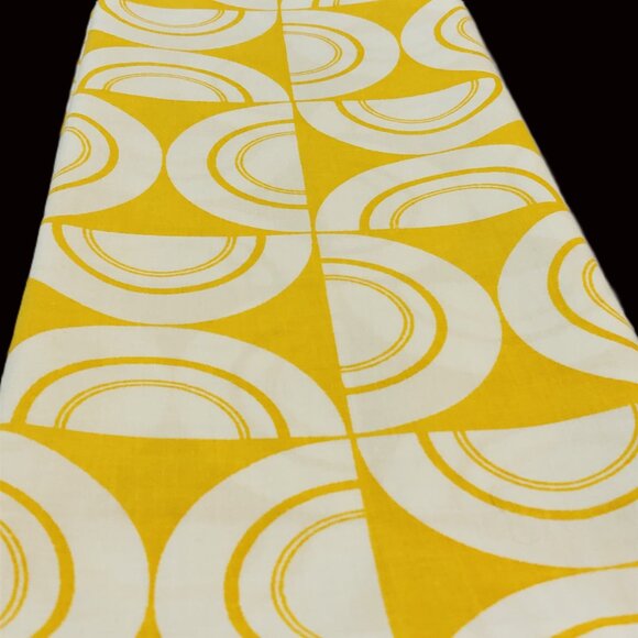 Vintage 70s TexMade Truprest DARINGLY DANISH Yellow Pillowcase SET: Geometric - Picture 9 of 11